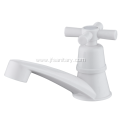 White ABS One Hole Sanitary Ware Sink Faucet